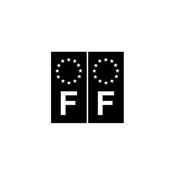 F Europe-schwarz-aufkleber-platte