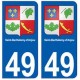 49 Saint-Barthélemy-d'Anjou blason autocollant plaque stickers ville