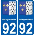 92 Bourg-la-Reine coat of arms sticker plate stickers city