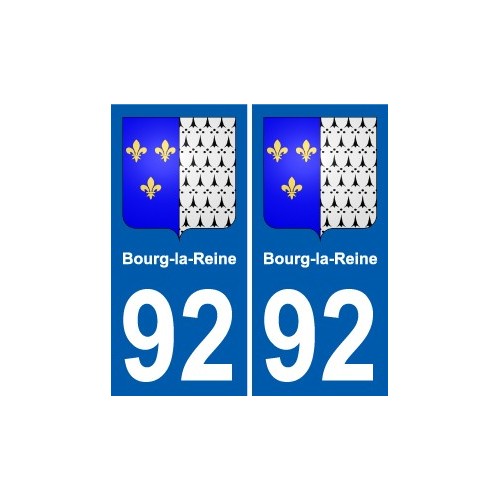 92 Bourg-la-Reine blason autocollant plaque stickers ville