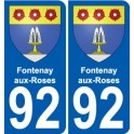 92 Fontenay-aux-Roses wappen aufkleber typenschild aufkleber stadt