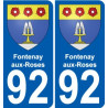 92 Fontenay-aux-Roses wappen aufkleber typenschild aufkleber stadt