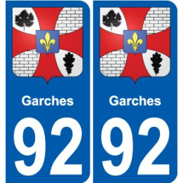 92 Garches wappen aufkleber typenschild aufkleber stadt