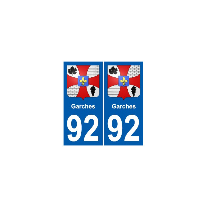 92 Garches blason autocollant plaque stickers ville