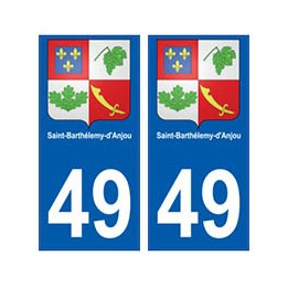 49 Saint-Barthélemy-d'Anjou blason autocollant plaque stickers ville
