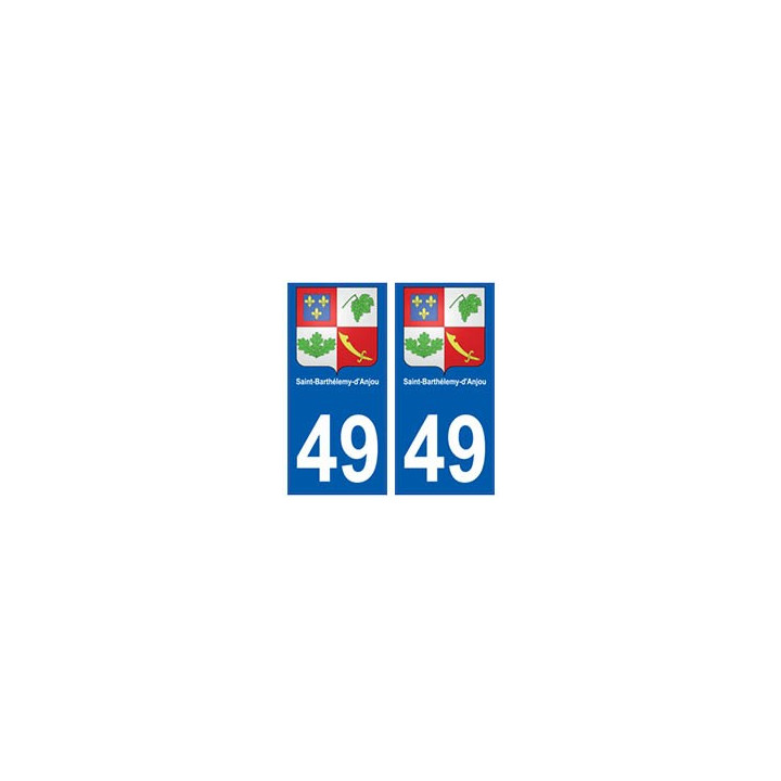 49 Saint-Barthélemy-d'Anjou blason autocollant plaque stickers ville