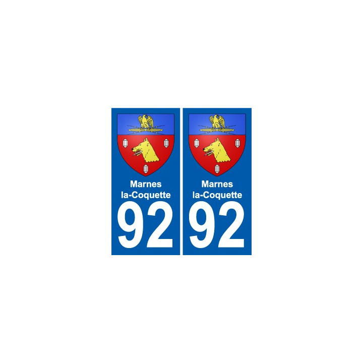 92 Marnes-la-Coquette blason autocollant plaque stickers ville