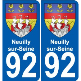 92 Meudon escudo de armas de la etiqueta engomada de la placa de pegatinas de la ciudad