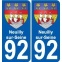 92 Meudon coat of arms sticker plate stickers city