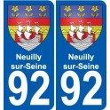 92 Meudon wappen aufkleber typenschild aufkleber stadt