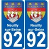 92 Meudon stemma adesivo piastra adesivi città