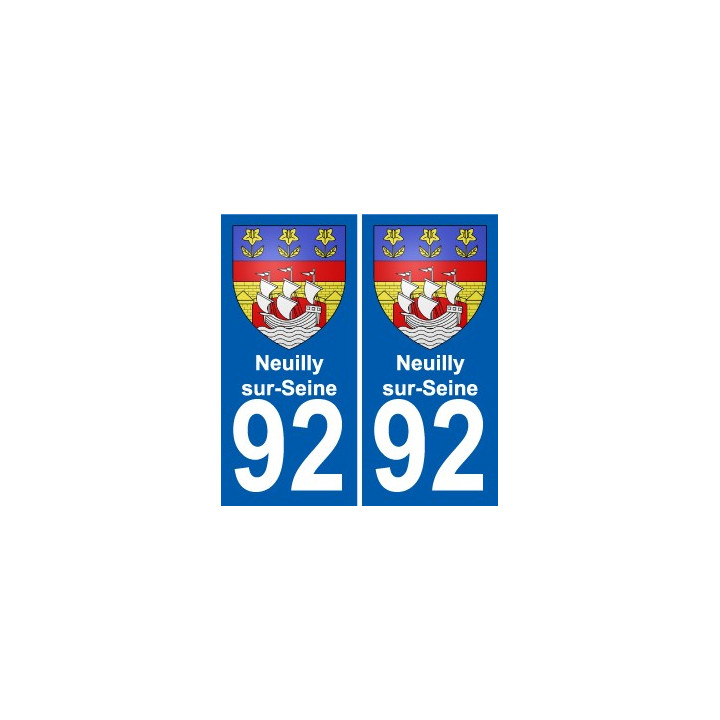 92 Meudon escudo de armas de la etiqueta engomada de la placa de pegatinas de la ciudad