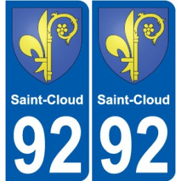 92 Saint-Cloud coat of arms sticker plate stickers city