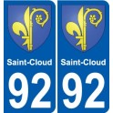 92 Saint-Cloud blason autocollant plaque stickers ville