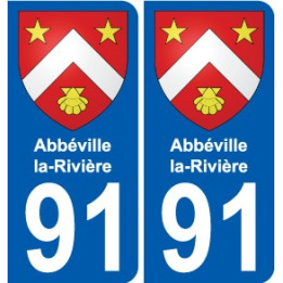 91 Abbéville-la-Rivière wappen aufkleber typenschild aufkleber stadt