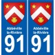 91 Abbéville-la-Rivière stemma adesivo piastra adesivi città
