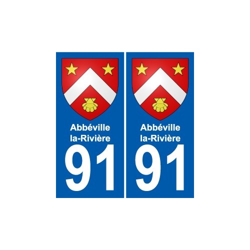 91 Abbéville-la-Rivière stemma adesivo piastra adesivi città