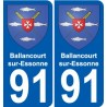91 Ballancourt-sur-Essonne coat of arms sticker plate stickers city