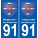 91 Ballancourt-sur-Essonne blason autocollant plaque stickers ville