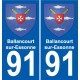 91 Ballancourt-sur-Essonne coat of arms sticker plate stickers city