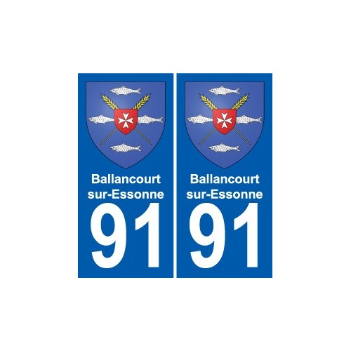 91 Ballancourt-sur-Essonne blason autocollant plaque stickers ville