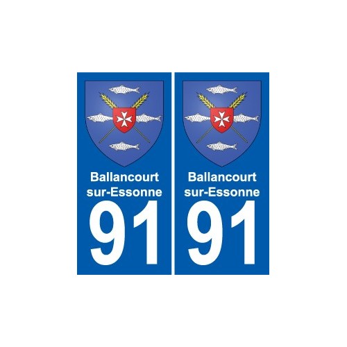 91 Ballancourt-sur-Essonne wappen aufkleber typenschild aufkleber stadt