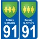 91 Boissy-la-Rivière blason autocollant plaque stickers ville