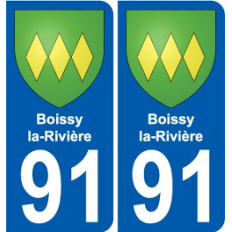 91 Boissy-la-Rivière blason autocollant plaque stickers ville