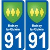91 Boissy-la-Rivière stemma adesivo piastra adesivi città