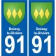 91 Boissy-la-Rivière wappen aufkleber typenschild aufkleber stadt