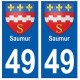 49 Saumur blason autocollant plaque stickers ville