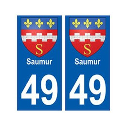 49 Saumur blason autocollant plaque stickers ville