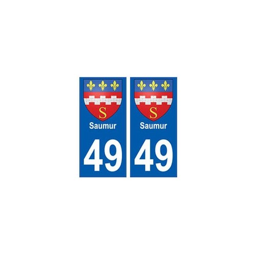 49 Saumur blason autocollant plaque stickers ville