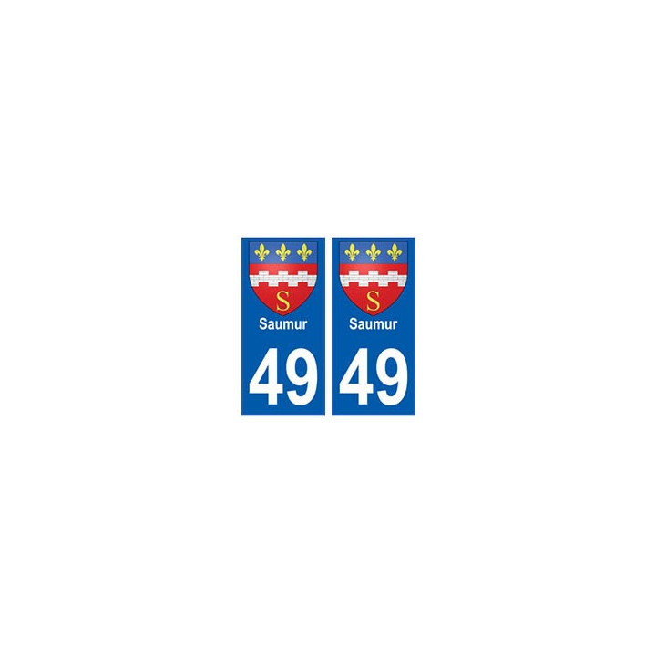 49 Saumur blason autocollant plaque stickers ville