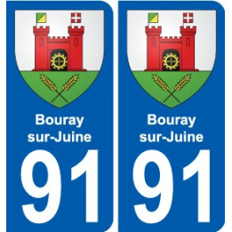 91 Bouray-sur-Juine wappen aufkleber typenschild aufkleber stadt