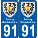 91 Boussy-Saint-Antoine stemma adesivo piastra adesivi città
