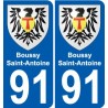 91 Boussy-Saint-Antoine blason autocollant plaque stickers ville