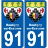 91 Boutigny-sur-Essonne coat of arms sticker plate stickers city