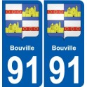 91 Bouville stemma adesivo piastra adesivi città