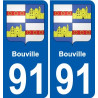 91 Bouville wappen aufkleber typenschild aufkleber stadt