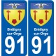 91 Brétigny-sur-Orge stemma adesivo piastra adesivi città