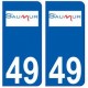 49 Saumur logo autocollant plaque stickers ville