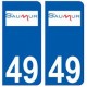 49 Saumur logo autocollant plaque stickers ville