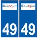 49 Saumur logo autocollant plaque stickers ville