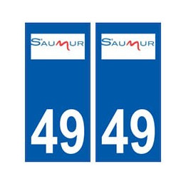49 Saumur logo autocollant plaque stickers ville
