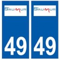 49 Saumur logo autocollant plaque stickers ville