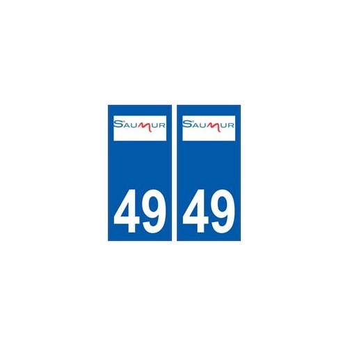 49 Saumur logo autocollant plaque stickers ville