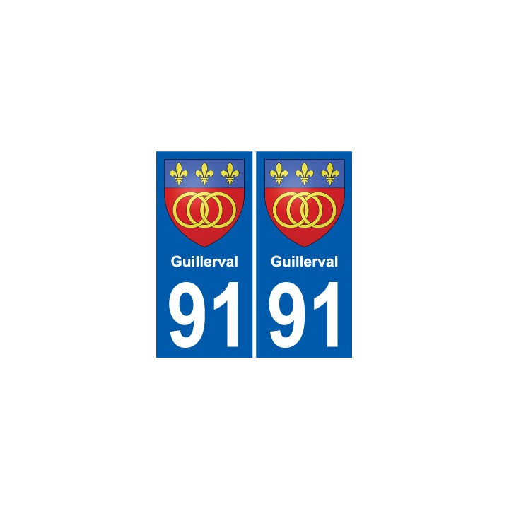 91 Guillerval blason wappen aufkleber typenschild aufkleber stadt