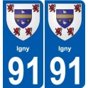 91 Breuillet wappen aufkleber typenschild aufkleber stadt