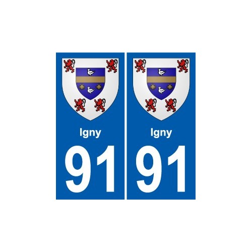 91 Breuillet blason autocollant plaque stickers ville